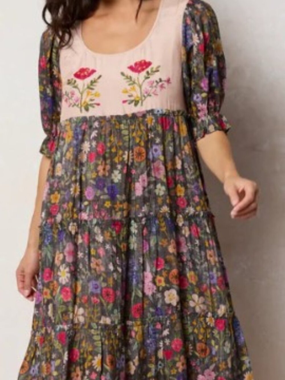 Natural Life Embroidered Maxi Dress, nwt - Picture 3 of 6
